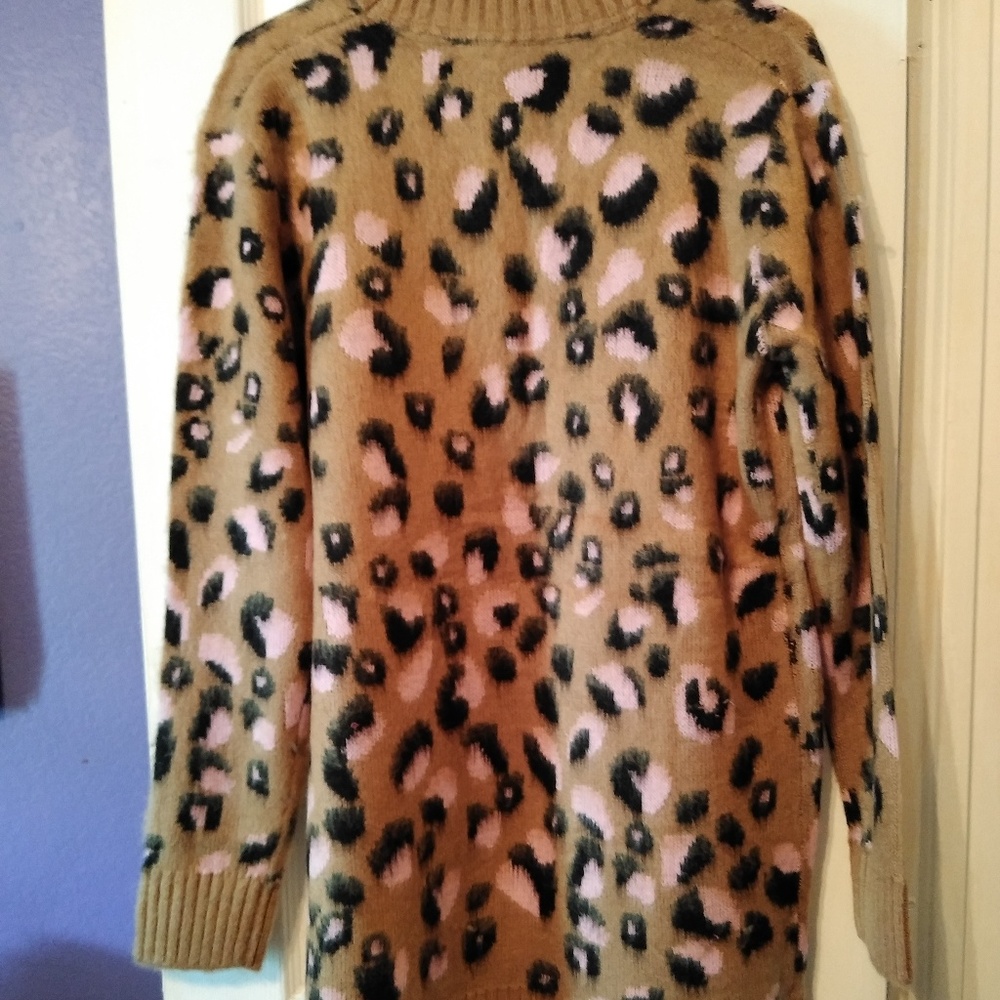 Leopard cardigan sweater
